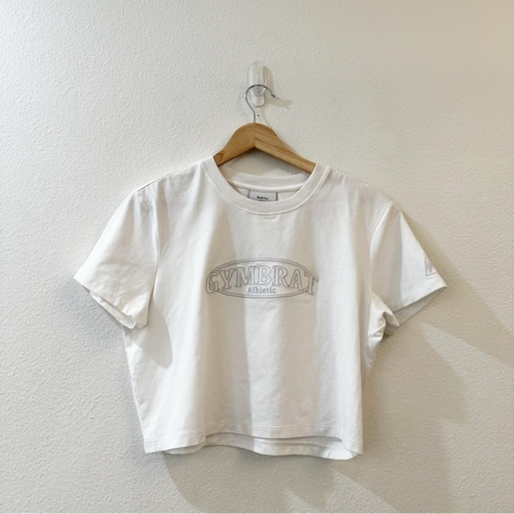 Bo&Tee Women's Crewneck Short Sleeve "Gymbrat"‎ Cropped Tee Shirt Size 2XL